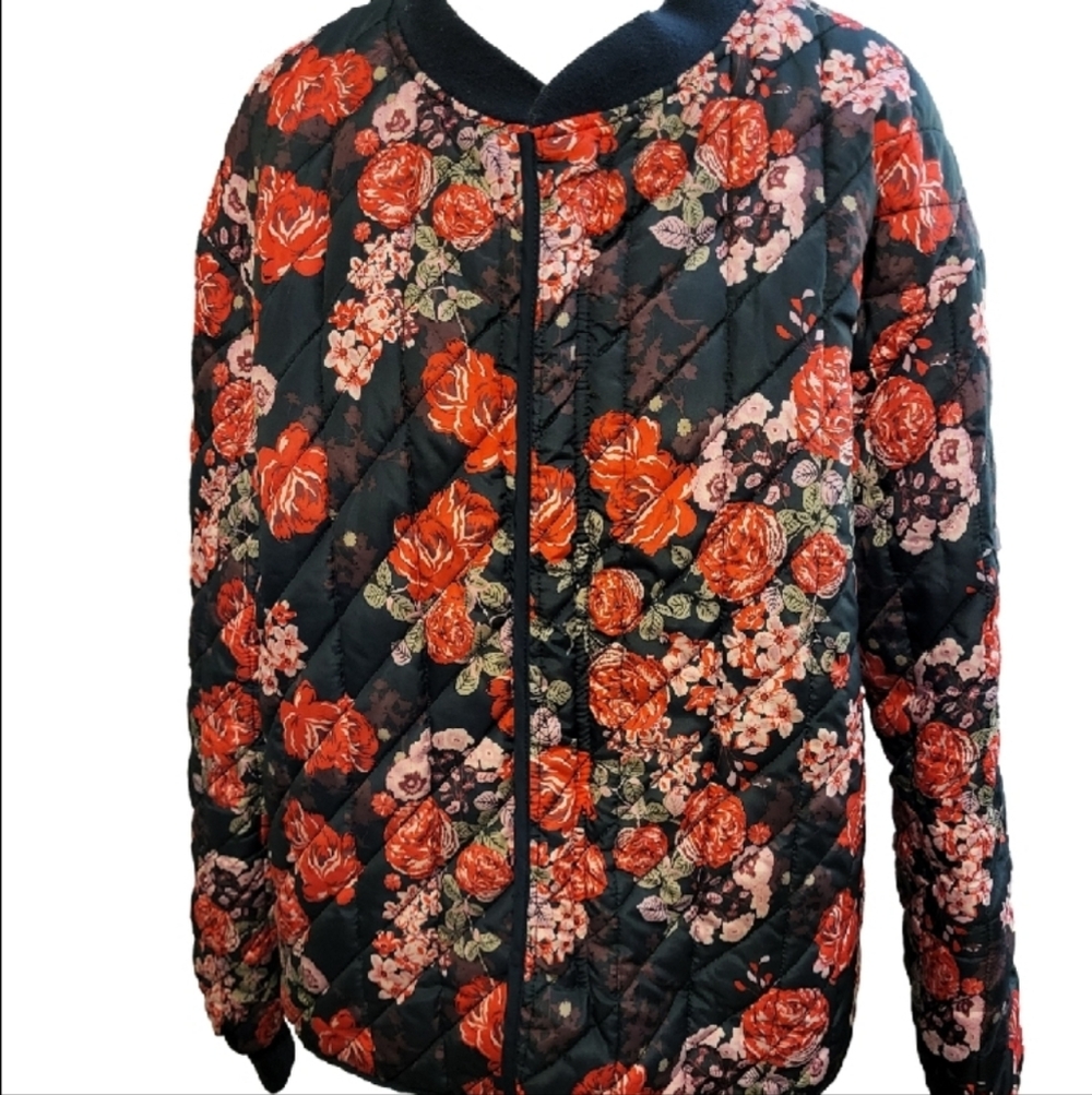 AKIRA Floral Quilted Jacket